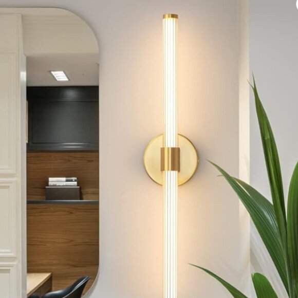 LED Light Fixtures Gold Bathroom Vanity Lights 360° Sconce - 30 inch - Picture 2 of 6